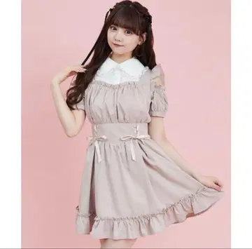 시크릿허니 허리 레이스업 반팔 원피스