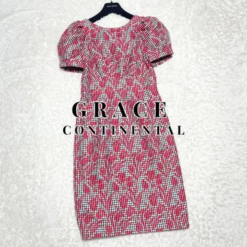 GRACE CONTINENTAL 볼륨 슬리브 JQ 원피스 꽃무늬