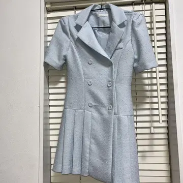 스카이블루 반팔 원피스 미사용