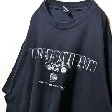 USA제 할리데이비슨 로고 티셔츠 블랙 검정 3XL 구제 의류