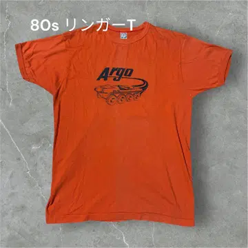 80s Argo 티셔츠 오렌지 링거 티 캐나다제
