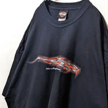 USA제 할리데이비슨 로고 티셔츠 블랙 검정 3XL 구제 의류