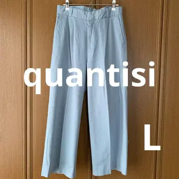 quantisi 콴티시 라이트 블루 와이드 레그 슬랙스