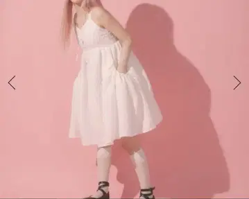 FB fickle bebe 리본 자카드 슬립 원피스