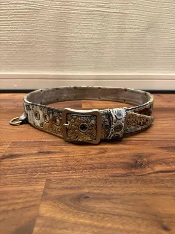 00s archive kmrii leather Python belt 백사