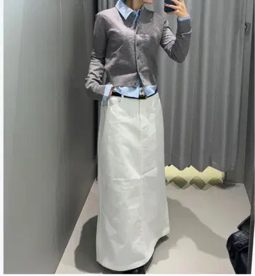 musinsa standard woman CPMaxi Skirt 화이트