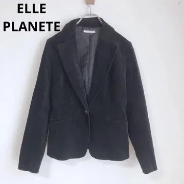 엘르 플래닛 테일러드 자켓 아우터 벨로아 원단 블랙 36