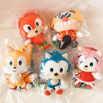 5종 SONIC&FRIENDS 소닉&프렌즈 마스코트 봉제 인형