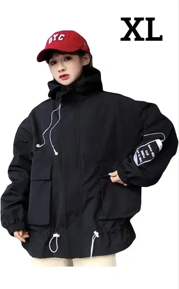 아우터 자켓 블루종 코트 여성용 블랙 XL