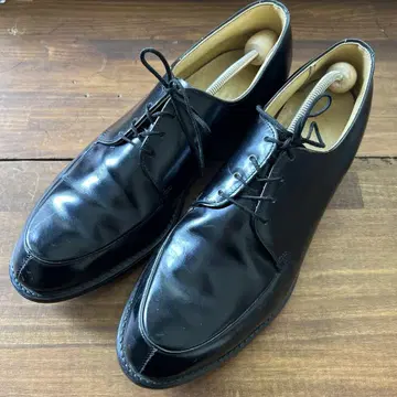 블랙 가죽 드레스 신발 빈티지 로퍼 28cm