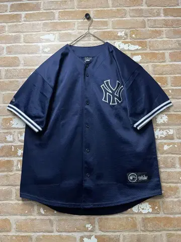 90s 마제스틱 양키스 베이스볼 셔츠 메쉬 양키스