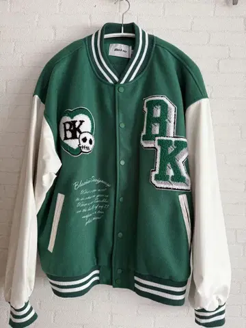 바시티 자켓 2XL 그린 BK AK 자수