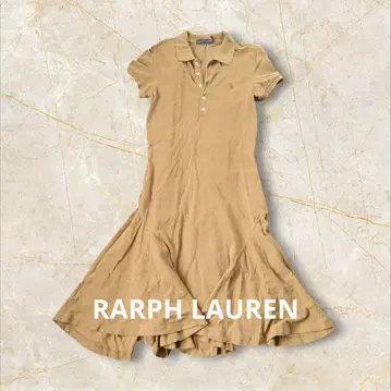 RALPH LAUREN 라이트 브라운 폴로 드레스 XS 플레어