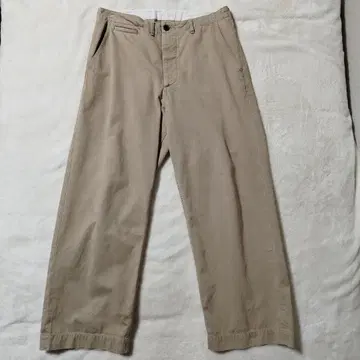 OUTIL made in japan W32 베이지 와이드 스트레이트 치노