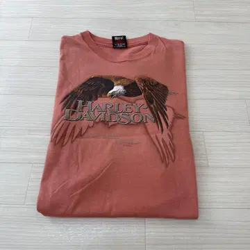 80.90s 할리데이비슨 알겠어 프린트 티셔츠 이글