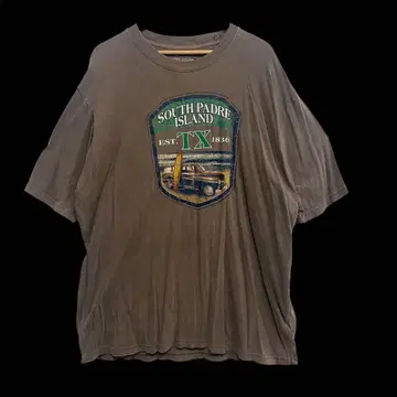 US 구제 의류 아메카지 U.S Vintage 티셔츠 브라운 2XL