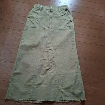 아비렉스 카키 롱 스커트