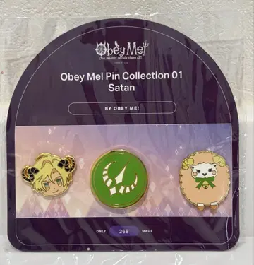 Obey Me! 사탄 핀 배지 Makeship 한정판 미개봉 새상품
