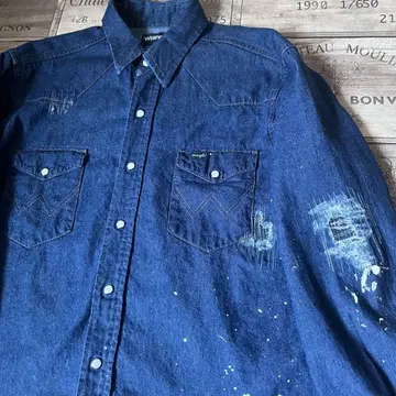 Wrangler 90s USA 커스텀 데님 셔츠
