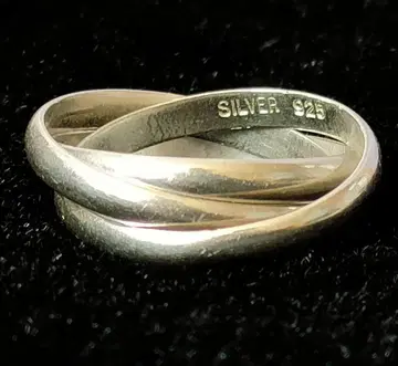 Silver 925 3줄 펜던트 탑 8호 빈티지 반지 i39