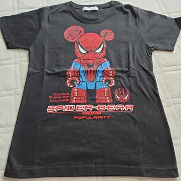 스파이더맨 티셔츠 블랙 100% 코튼