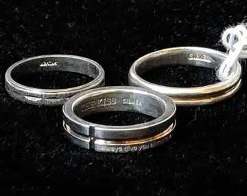 Silver 은세공 크로스 11호 8호 7호 반지 3개 세트 i42