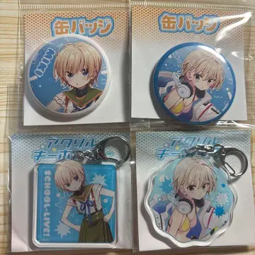 학교 생활! 나오키 미키 미쿠 원작 그림 아크링 키링 캔뱃지 4종 세트