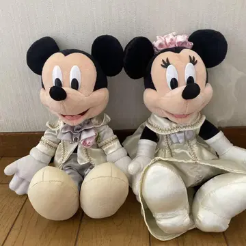 미키와 미니 봉제 인형 (웨딩)