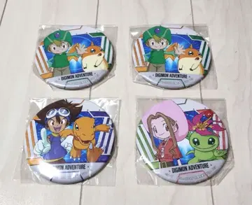 디지몬 어드벤처 디지몬 SEGA 세가 캔뱃지 4개 세트