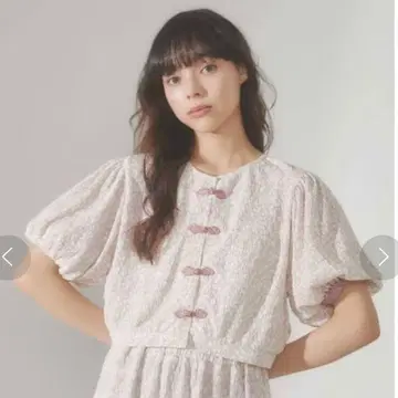 메리 제니 플라워 차이나풍 블라우스