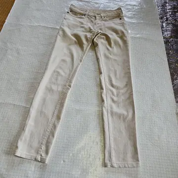 PLST 베이지 스키니 스트레치 팬츠 버튼 포함 사이즈 M