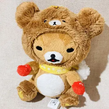 리락쿠마 봉제 인형 키링 스트랩 인형옷 마스코트
