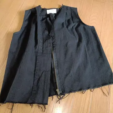 77circa 블랙 데님 베스트