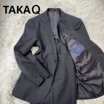 타카큐 정장 셋업 블랙 백 오픈 체크