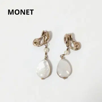 유라유라 MONET 귀걸이 물방울 비즈 빈티지