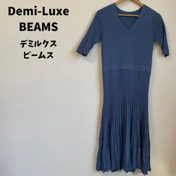 Demi-Luxe 빔즈 니트 원피스 블루