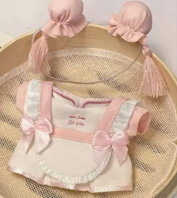 10cm 봉제 인형 의류 봉제 옷 갈아입기 중화 소녀 세트 핑크