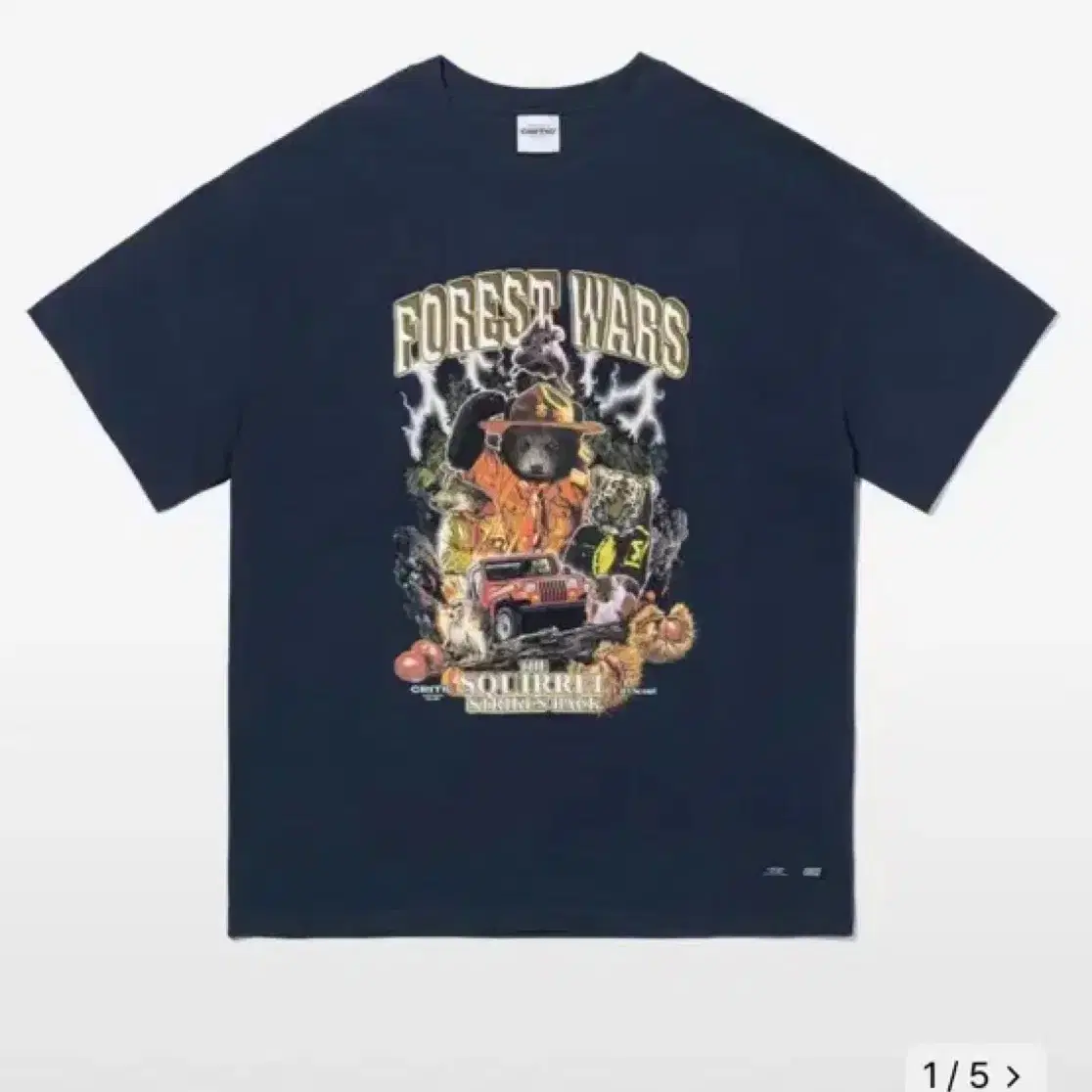 Critic FOREST WARS Short Sleeve T-Shirt Navy M size #크리틱
