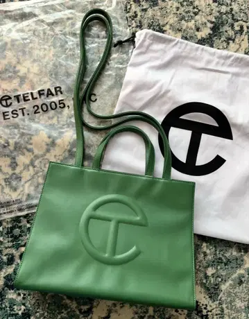 telfar medium leaf shopping bag 텔파 그린