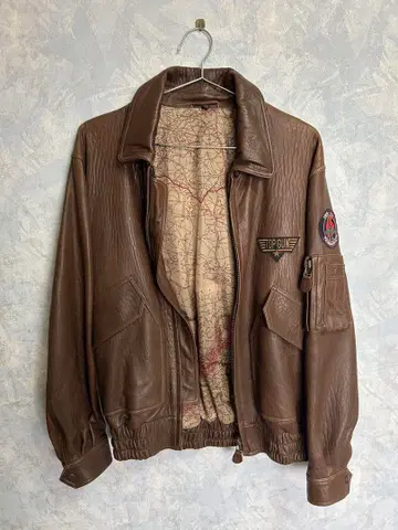 TOP GUN 가죽 플라이트 자켓 L