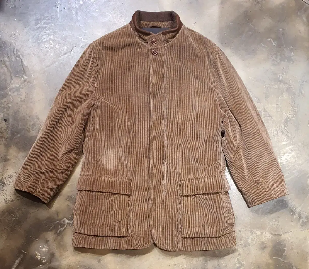 Ermenegildo Zegna Corduroy Leather Mix Half Coat