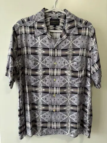 Pendleton 알로하 셔츠 그레이 레이온