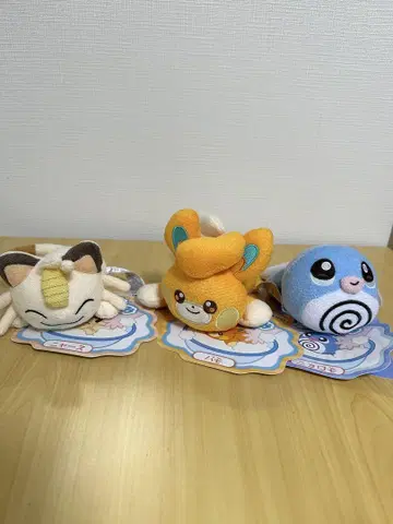 포켓몬 세탁 가능한 봉제 인형 파모 나옹(냐스) 뇨로모 3개 세트