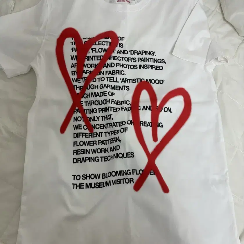 Tシャツ・カットソー THE MUSEUM VISITOR HEART STRIPE LONG T-SHIRT 5FT1914 THE MUSEUM VISITOR