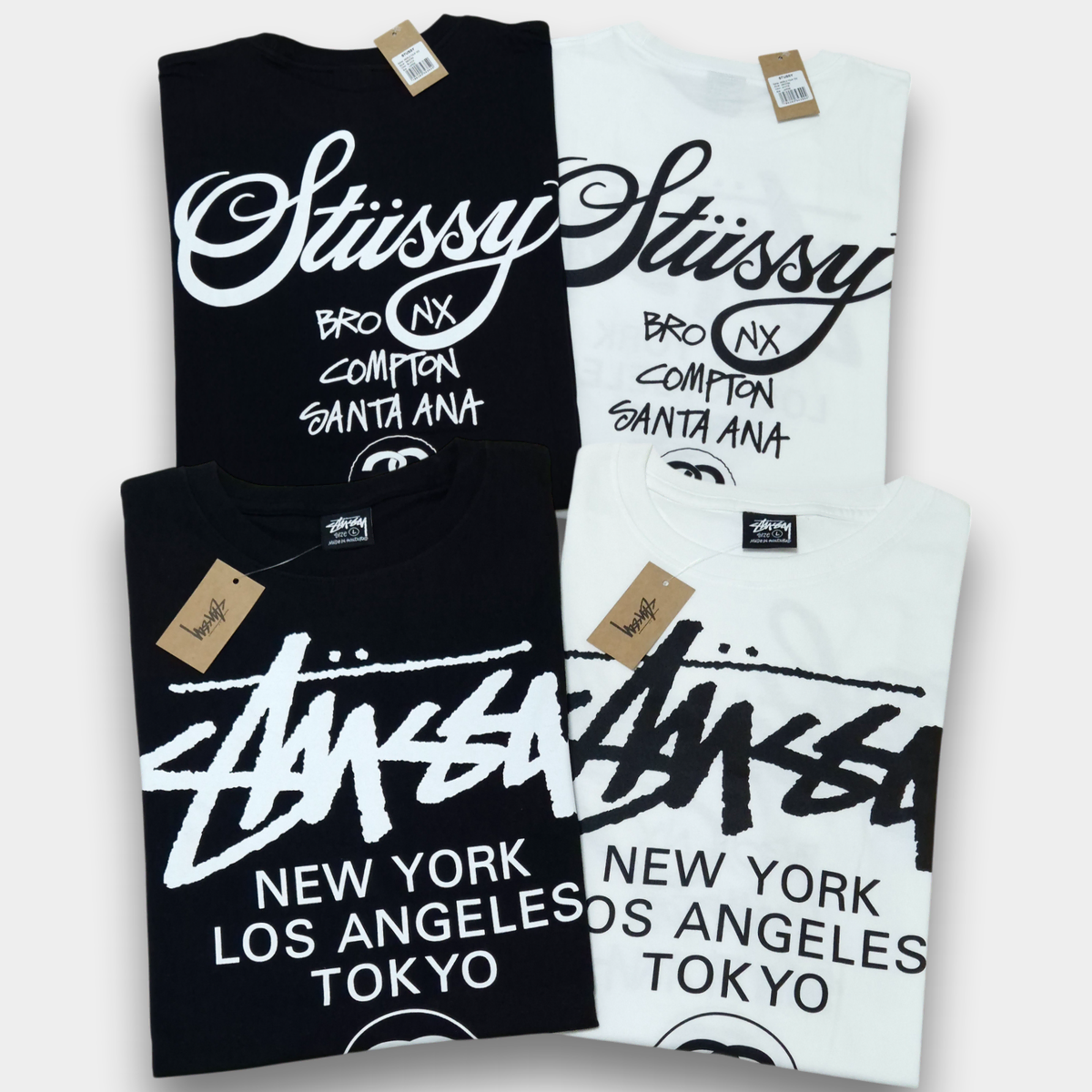 [정품 새상품]스투시 stussy 월드투어 반팔 남녀공용