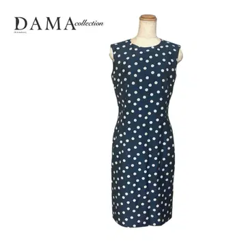DAMA 컬렉션 다마 컬렉션 원피스 도트 파랑 화이트