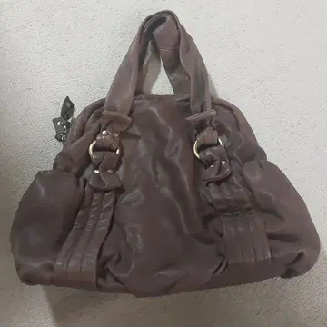 mie scarpe 미에스카르페 브라운 가죽 핸드백 모리걸 Y2K
