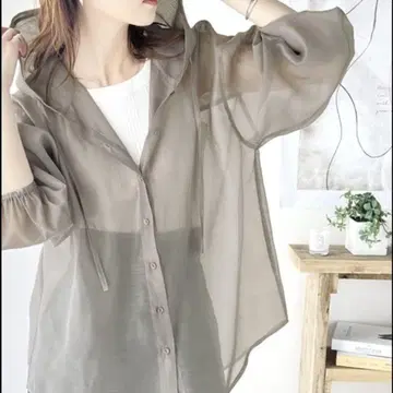 클래식 엘프 빅 후드 시어 셔츠 후드티 L