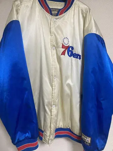 76ers Sixers 바시티 자켓 XXL 2XL 양면 자수 NBA