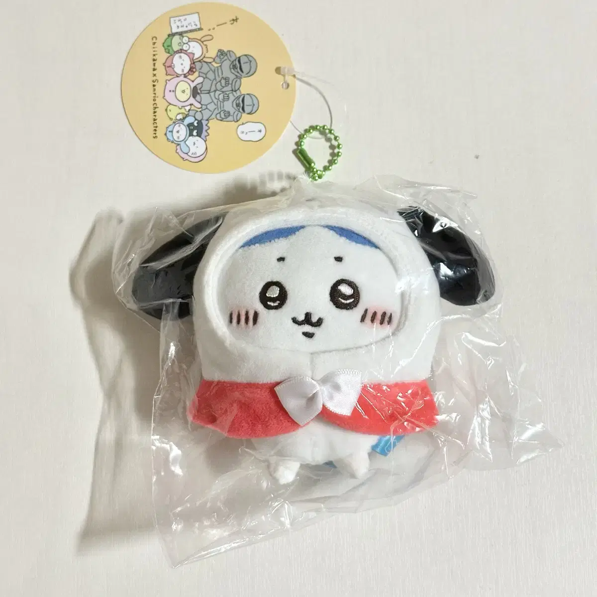 포차코 하치와레 마스코트 인형 키링 포챠코 산리오 치이카와 콜라보